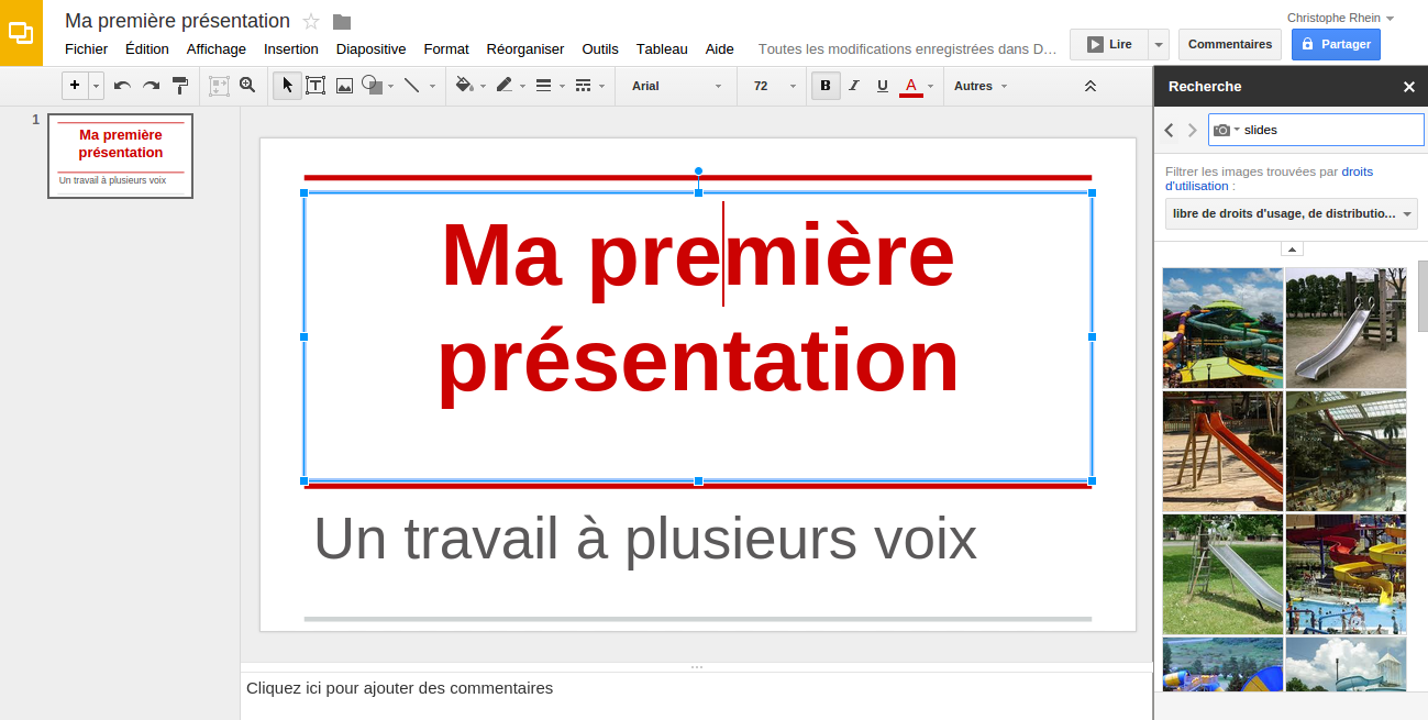 Google Slides [Utiliser les outils Google ]